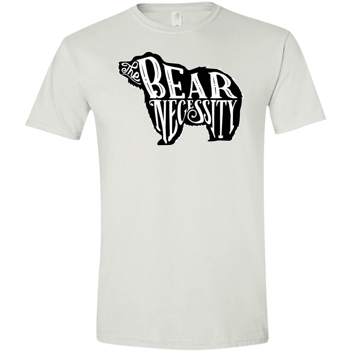T-Shirts White / X-Small The Bear Necessity Men's Semi-Fitted Softstyle