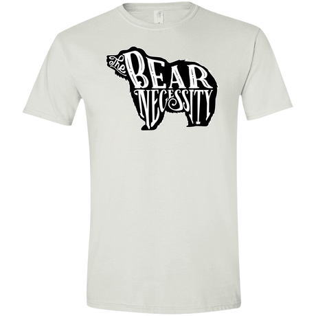 T-Shirts White / X-Small The Bear Necessity Men's Semi-Fitted Softstyle