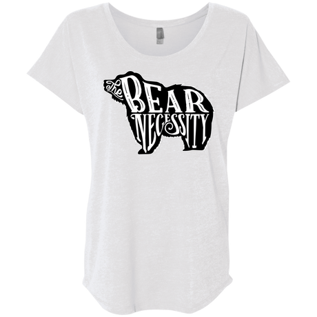 T-Shirts Heather White / X-Small The Bear Necessity Triblend Dolman Sleeve