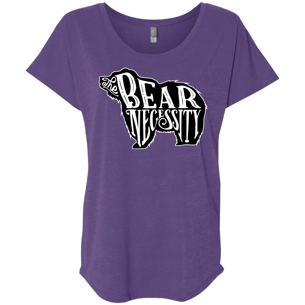 T-Shirts Purple Rush / X-Small The Bear Necessity Triblend Dolman Sleeve