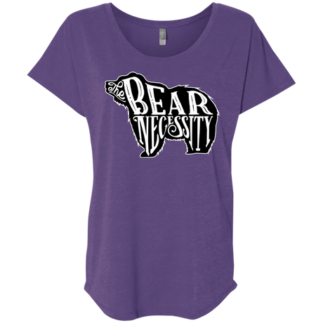 T-Shirts Purple Rush / X-Small The Bear Necessity Triblend Dolman Sleeve