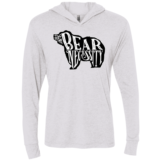 T-Shirts Heather White / X-Small The Bear Necessity Triblend Long Sleeve Hoodie Tee