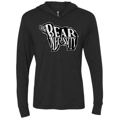 T-Shirts Vintage Black / X-Small The Bear Necessity Triblend Long Sleeve Hoodie Tee