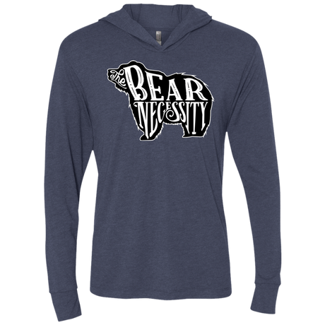 T-Shirts Vintage Navy / X-Small The Bear Necessity Triblend Long Sleeve Hoodie Tee