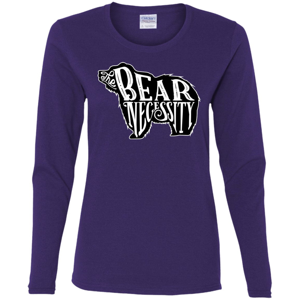 T-Shirts Purple / S The Bear Necessity Women's Long Sleeve T-Shirt