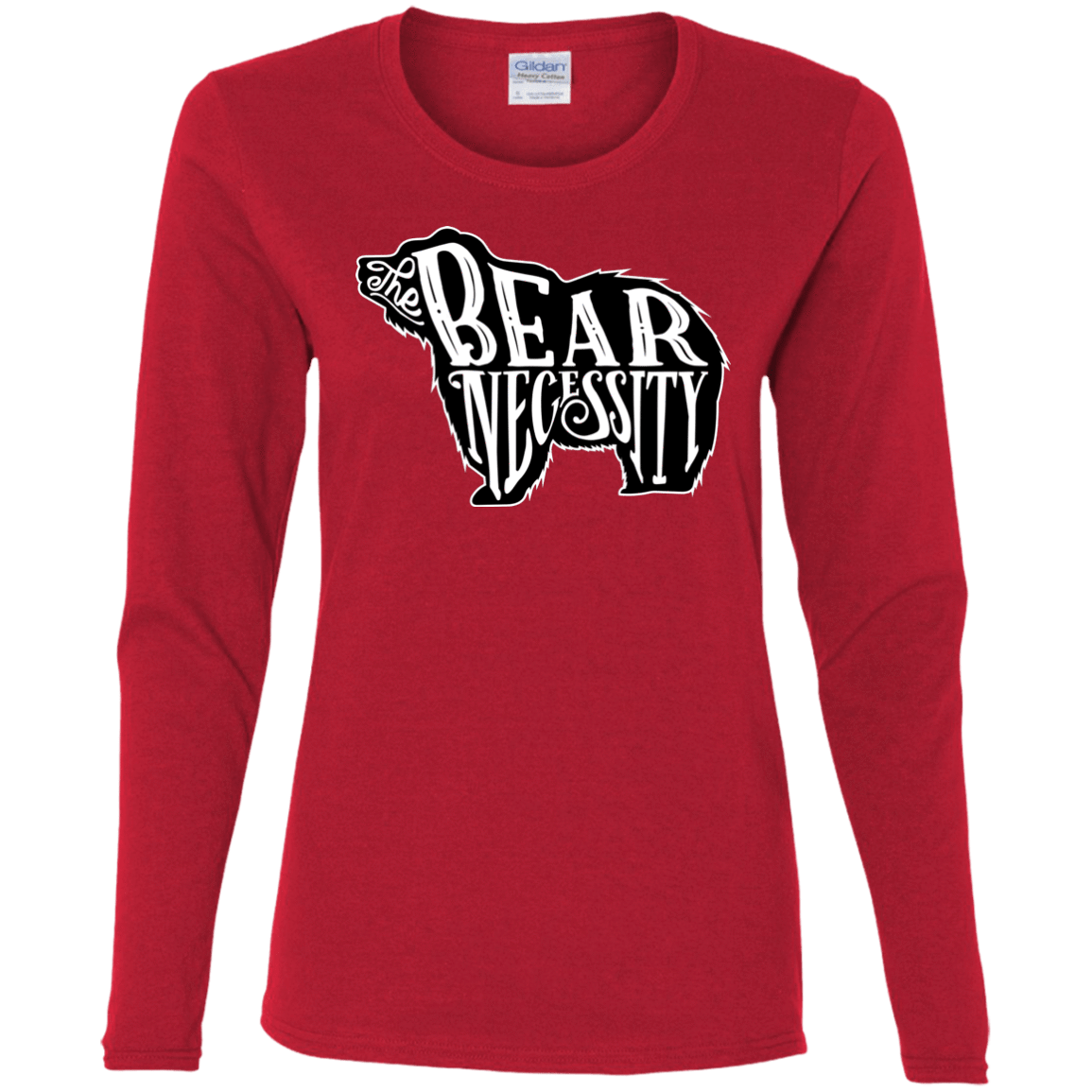 T-Shirts Red / S The Bear Necessity Women's Long Sleeve T-Shirt