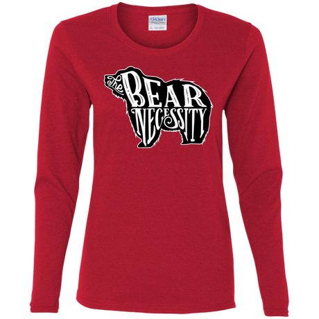 T-Shirts Red / S The Bear Necessity Women's Long Sleeve T-Shirt