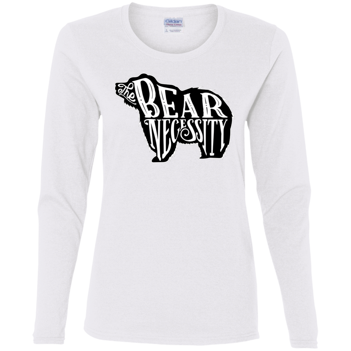 T-Shirts White / S The Bear Necessity Women's Long Sleeve T-Shirt