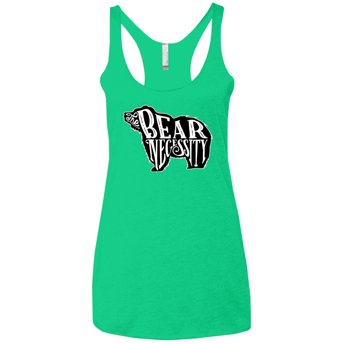 T-Shirts Envy / X-Small The Bear Necessity Women's Triblend Racerback Tank