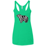 T-Shirts Envy / X-Small The Bear Necessity Women's Triblend Racerback Tank