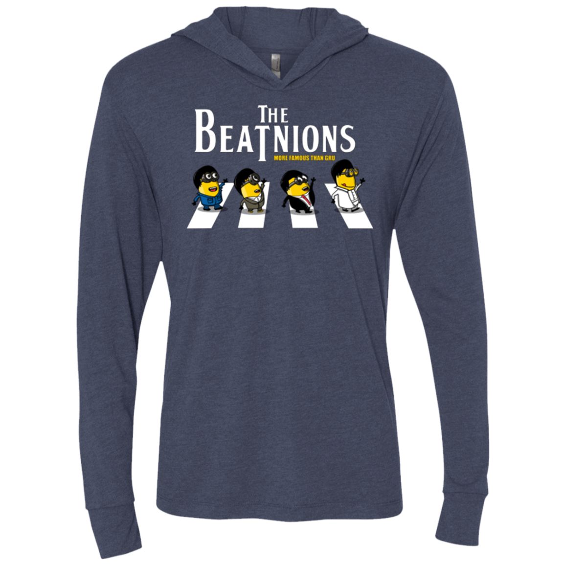T-Shirts Vintage Navy / X-Small The Beatnions Triblend Long Sleeve Hoodie Tee