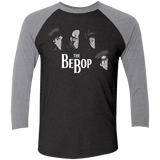 T-Shirts Vintage Black/Premium Heather / X-Small THE BEBOP Men's Triblend 3/4 Sleeve
