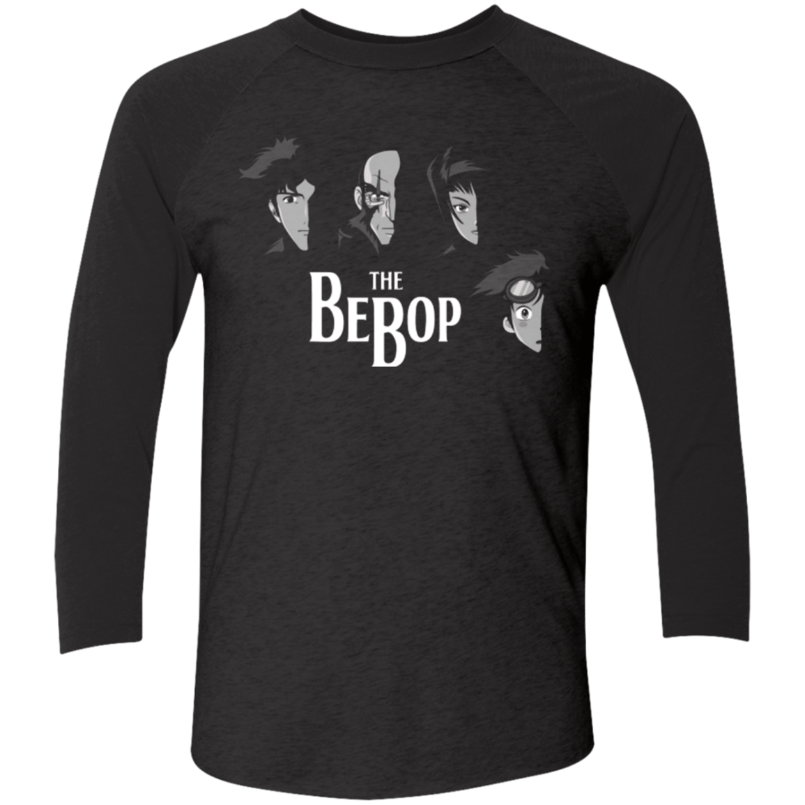 T-Shirts Vintage Black/Vintage Black / X-Small THE BEBOP Men's Triblend 3/4 Sleeve