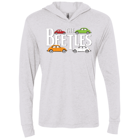 T-Shirts Heather White / X-Small The Beetles Triblend Long Sleeve Hoodie Tee