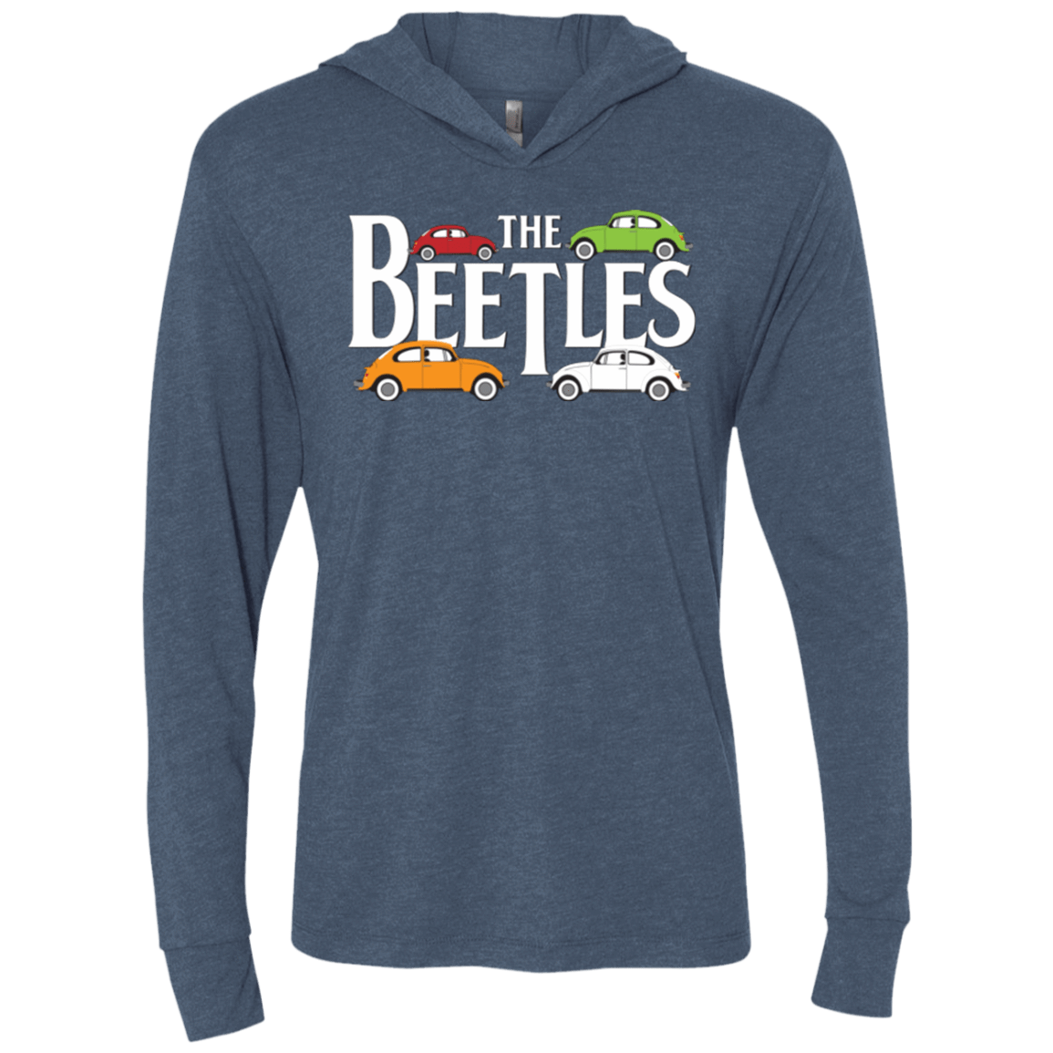 T-Shirts Indigo / X-Small The Beetles Triblend Long Sleeve Hoodie Tee