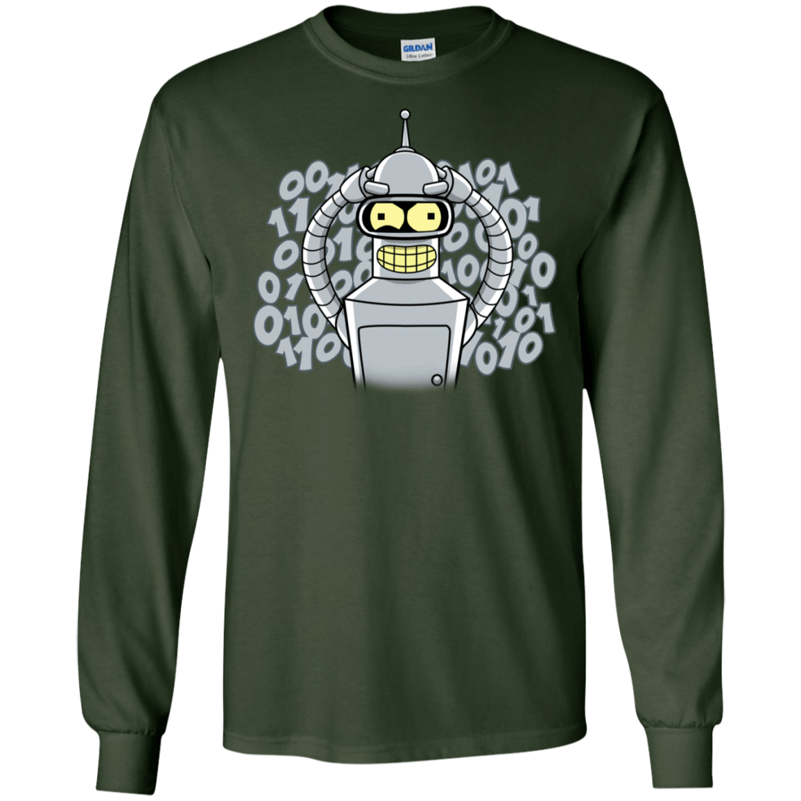 T-Shirts Forest Green / S The Bender Joke Men's Long Sleeve T-Shirt