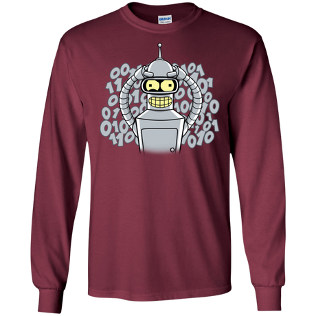 T-Shirts Maroon / S The Bender Joke Men's Long Sleeve T-Shirt