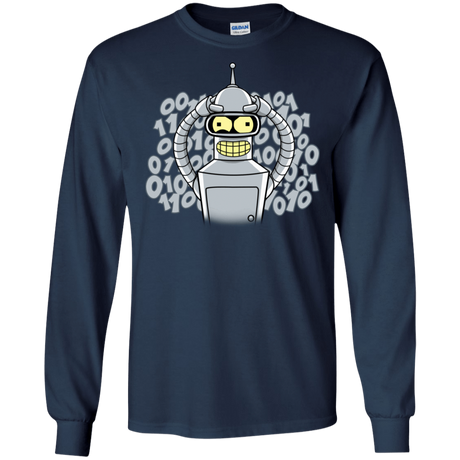 T-Shirts Navy / S The Bender Joke Men's Long Sleeve T-Shirt