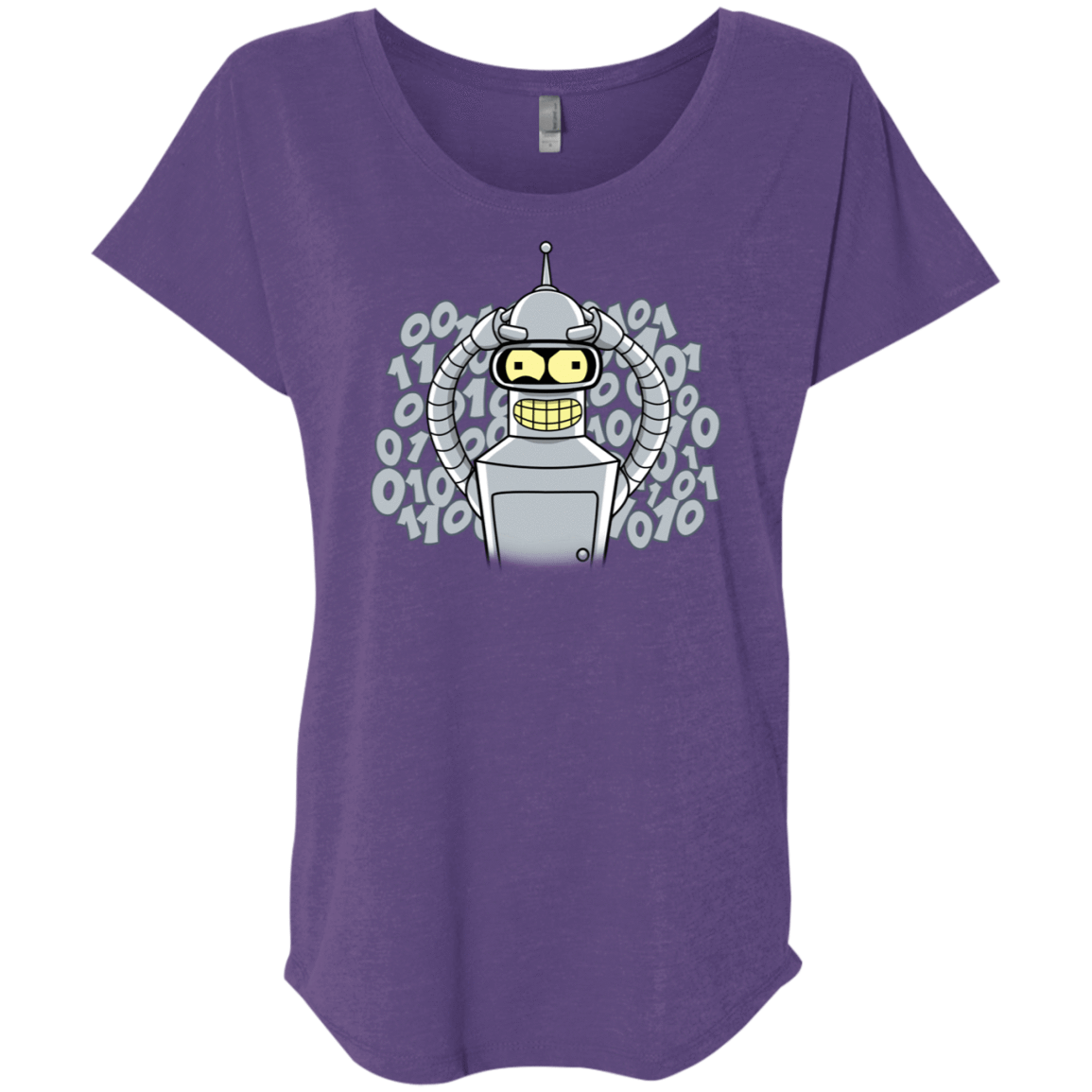 T-Shirts Purple Rush / X-Small The Bender Joke Triblend Dolman Sleeve