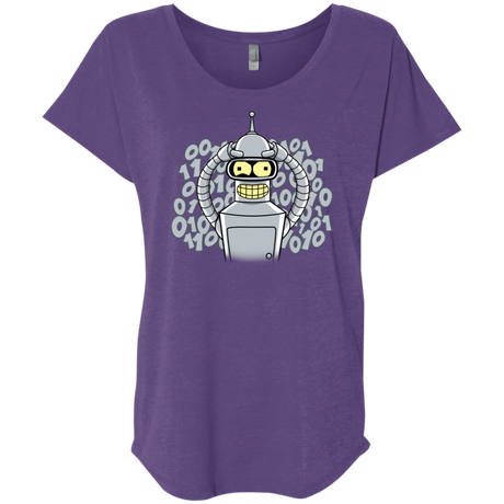 T-Shirts Purple Rush / X-Small The Bender Joke Triblend Dolman Sleeve