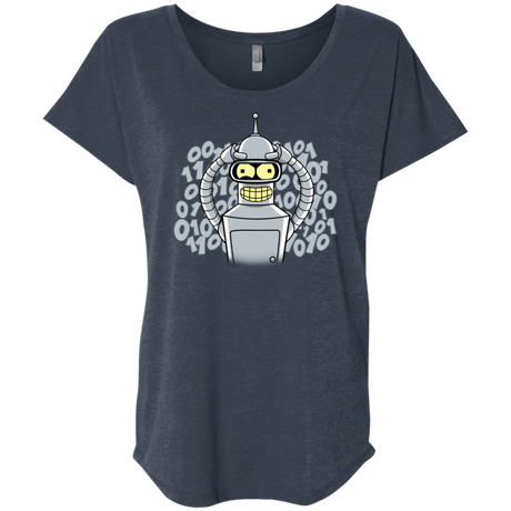 T-Shirts Vintage Navy / X-Small The Bender Joke Triblend Dolman Sleeve