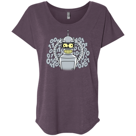 T-Shirts Vintage Purple / X-Small The Bender Joke Triblend Dolman Sleeve