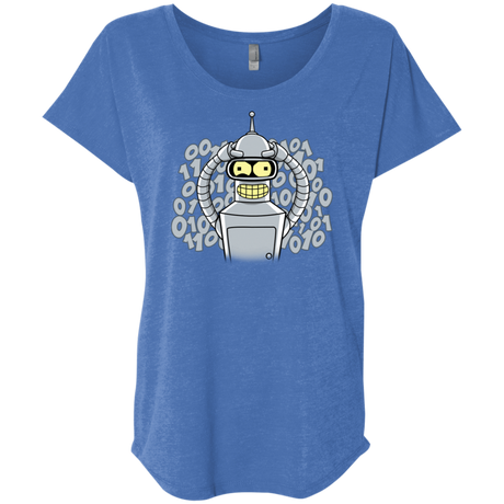 T-Shirts Vintage Royal / X-Small The Bender Joke Triblend Dolman Sleeve