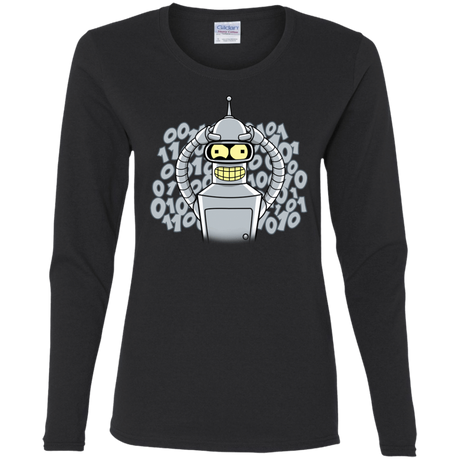 T-Shirts Black / S The Bender Joke Women's Long Sleeve T-Shirt