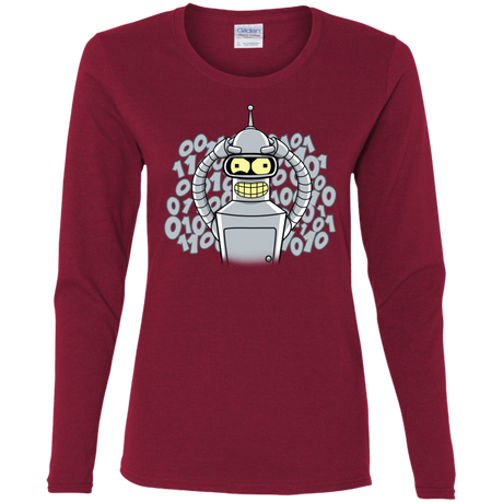 T-Shirts Cardinal / S The Bender Joke Women's Long Sleeve T-Shirt