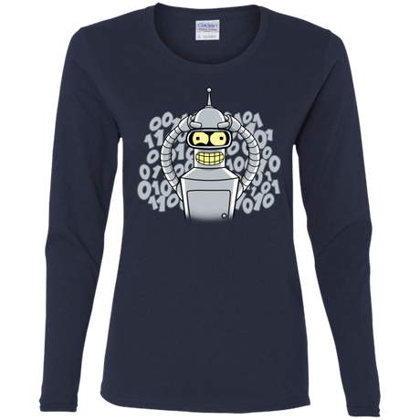 T-Shirts Navy / S The Bender Joke Women's Long Sleeve T-Shirt