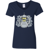 T-Shirts Navy / S The Bender Joke Women's V-Neck T-Shirt