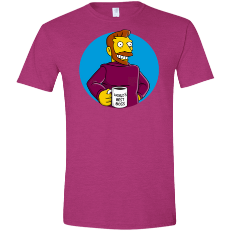 T-Shirts Antique Heliconia / S The Best Boss Men's Semi-Fitted Softstyle