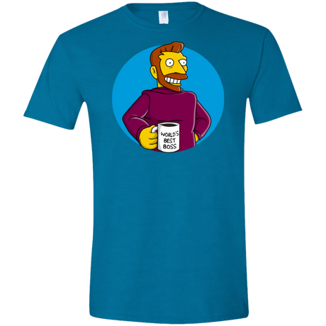 T-Shirts Antique Sapphire / S The Best Boss Men's Semi-Fitted Softstyle