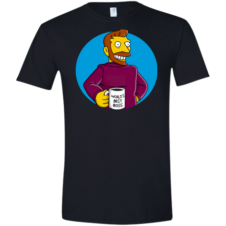 T-Shirts Black / X-Small The Best Boss Men's Semi-Fitted Softstyle