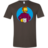 T-Shirts Dark Chocolate / S The Best Boss Men's Semi-Fitted Softstyle