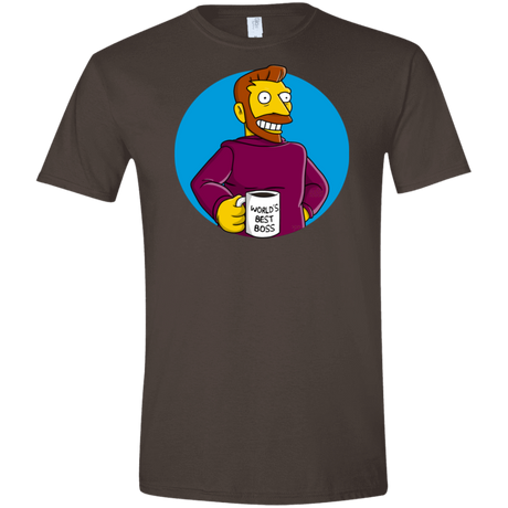 T-Shirts Dark Chocolate / S The Best Boss Men's Semi-Fitted Softstyle