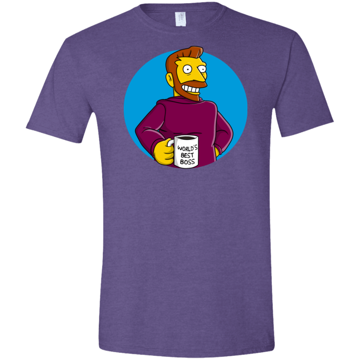 T-Shirts Heather Purple / S The Best Boss Men's Semi-Fitted Softstyle