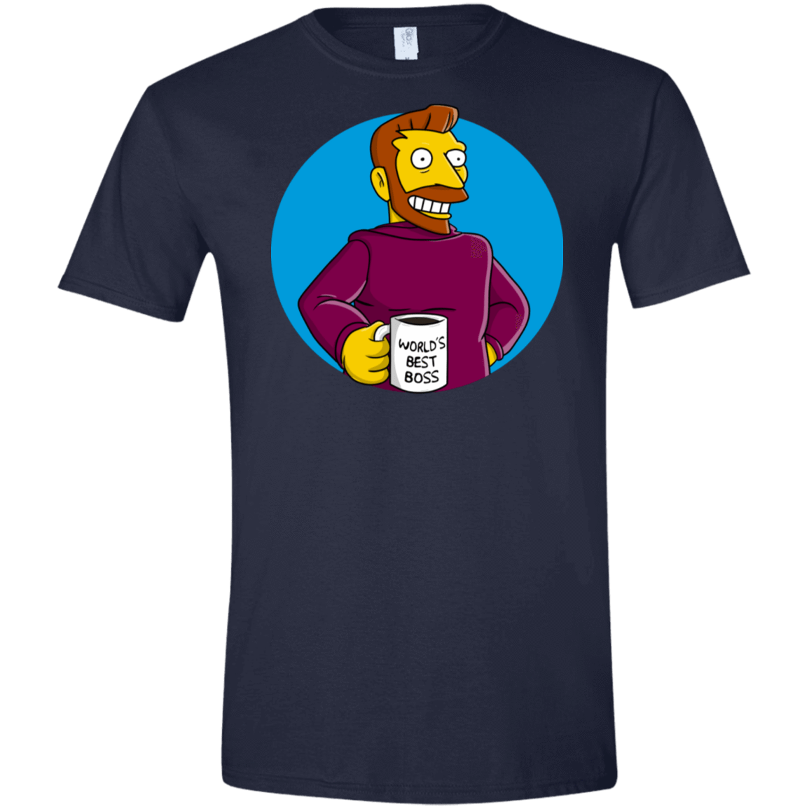 T-Shirts Navy / X-Small The Best Boss Men's Semi-Fitted Softstyle