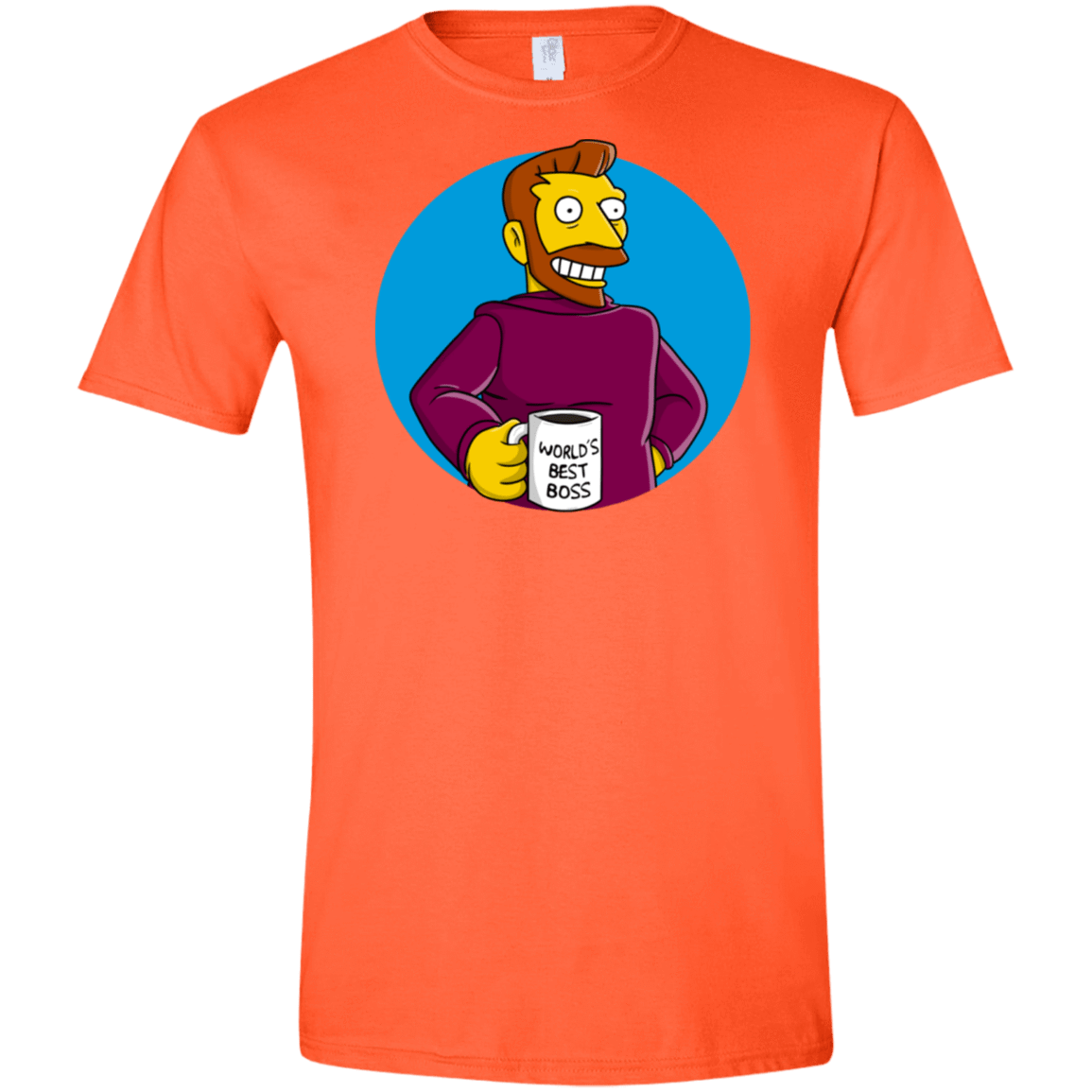 T-Shirts Orange / S The Best Boss Men's Semi-Fitted Softstyle