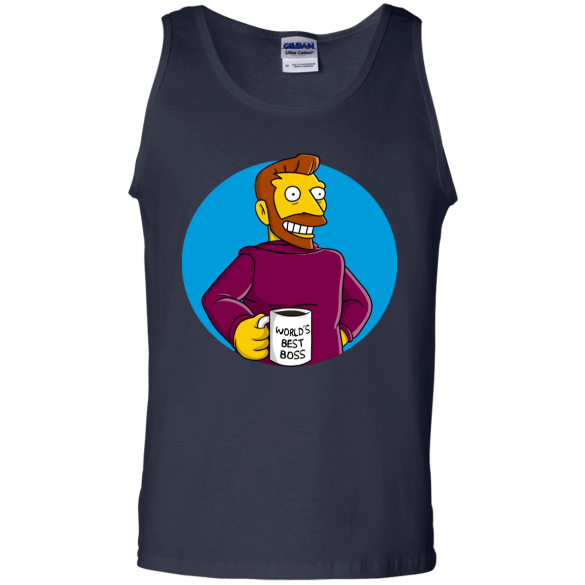 T-Shirts Navy / S The Best Boss Men's Tank Top