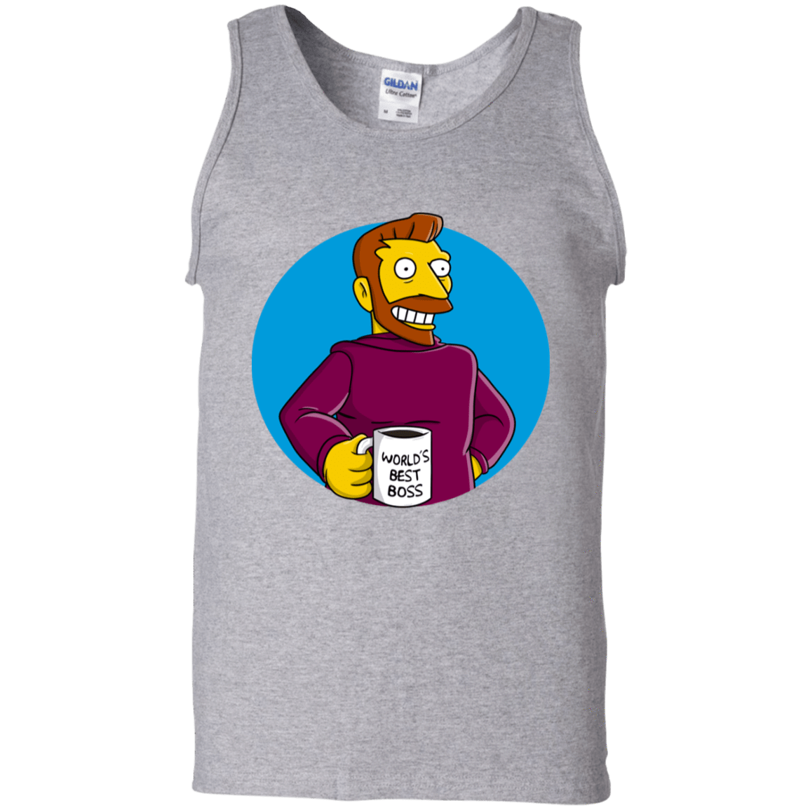 T-Shirts Sport Grey / S The Best Boss Men's Tank Top