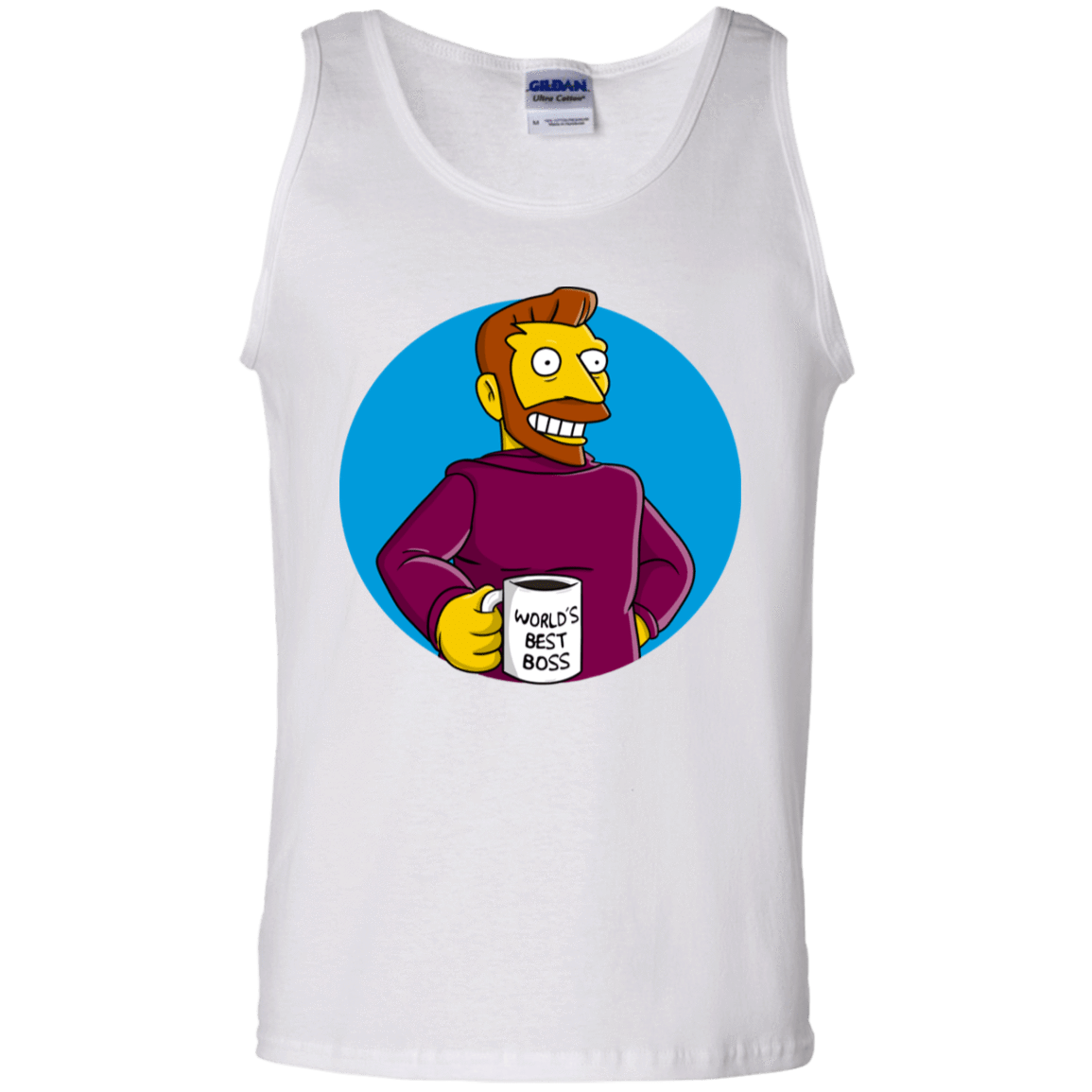 T-Shirts White / S The Best Boss Men's Tank Top