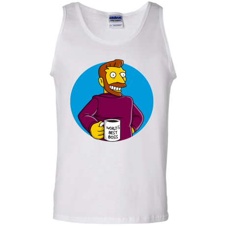 T-Shirts White / S The Best Boss Men's Tank Top