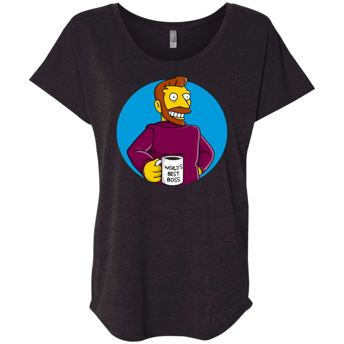 T-Shirts Vintage Black / X-Small The Best Boss Triblend Dolman Sleeve