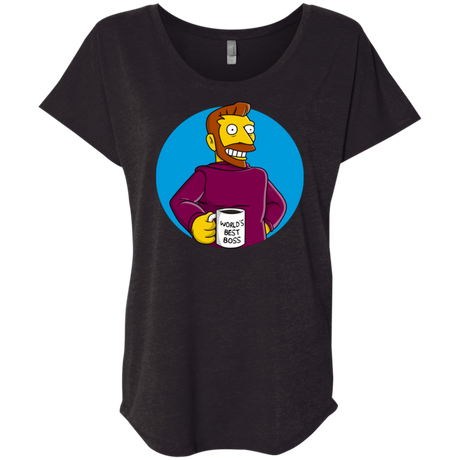 T-Shirts Vintage Black / X-Small The Best Boss Triblend Dolman Sleeve