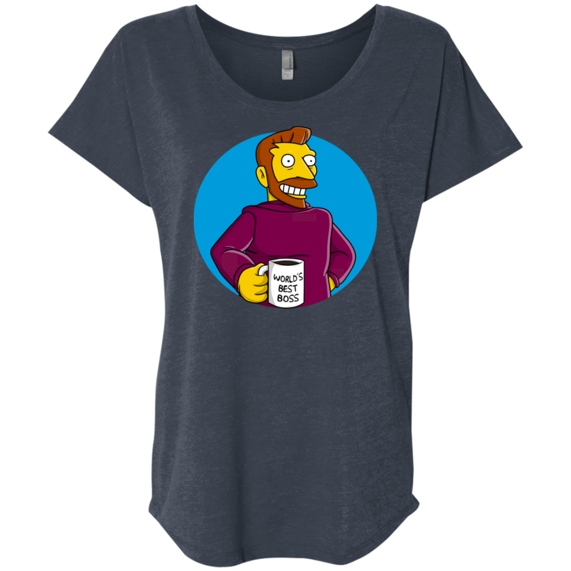 T-Shirts Vintage Navy / X-Small The Best Boss Triblend Dolman Sleeve