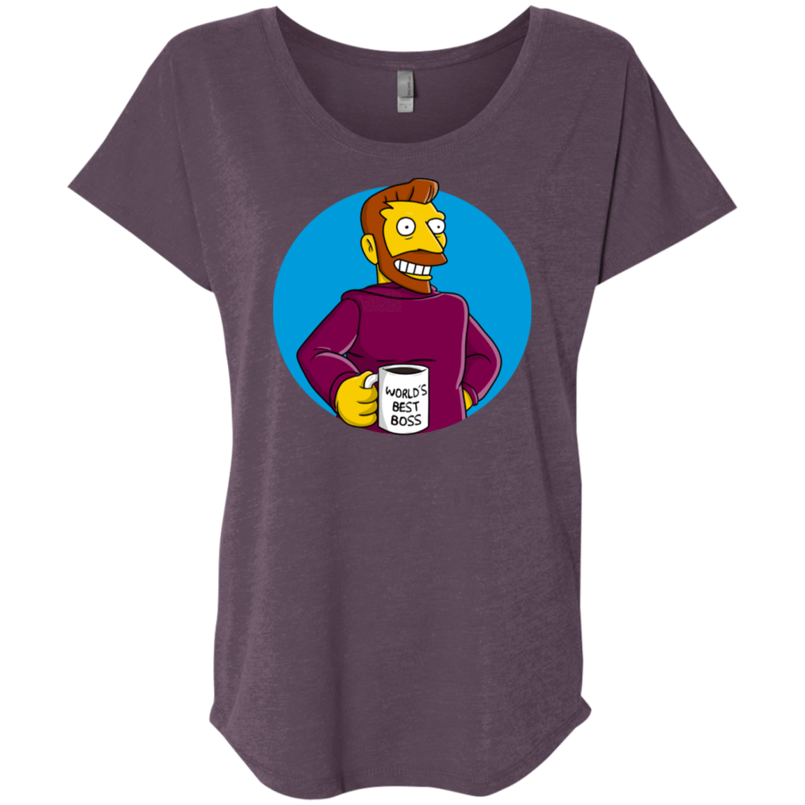 T-Shirts Vintage Purple / X-Small The Best Boss Triblend Dolman Sleeve