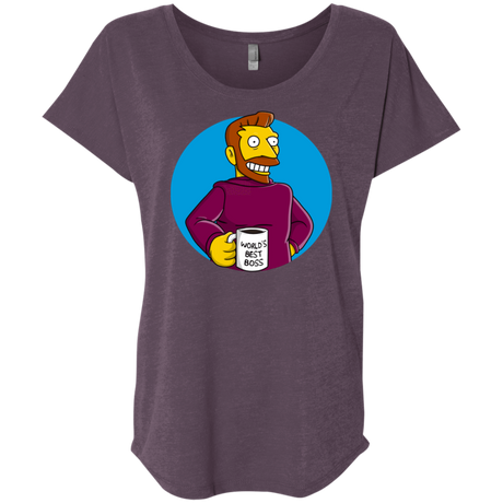 T-Shirts Vintage Purple / X-Small The Best Boss Triblend Dolman Sleeve