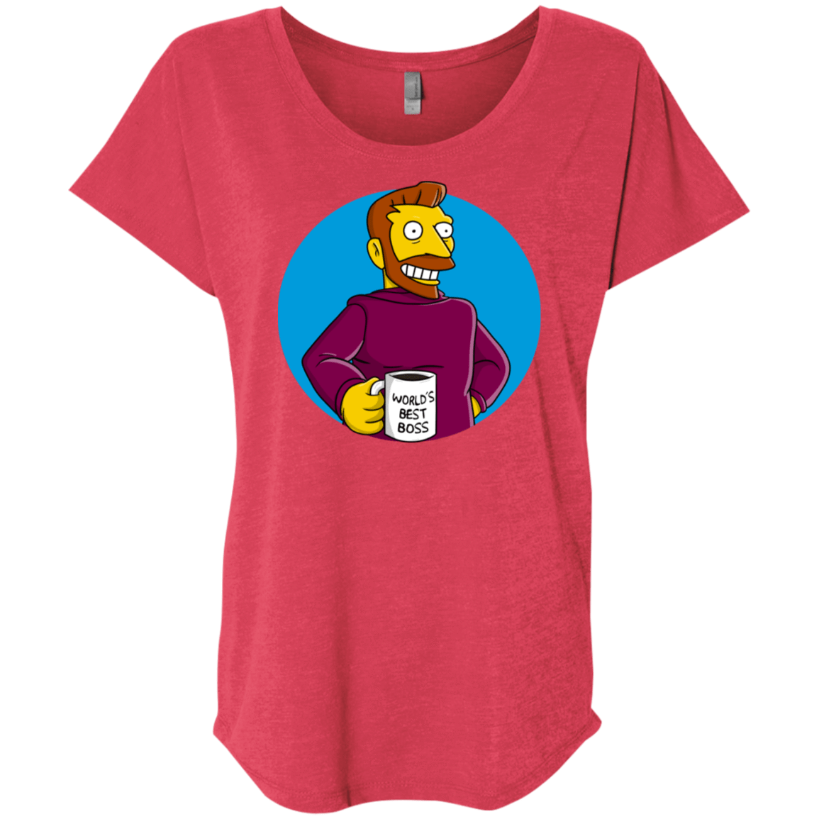 T-Shirts Vintage Red / X-Small The Best Boss Triblend Dolman Sleeve