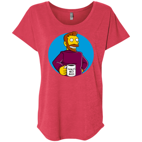 T-Shirts Vintage Red / X-Small The Best Boss Triblend Dolman Sleeve